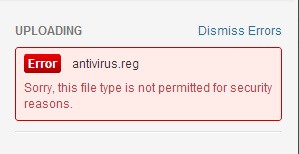 .reg 因為不在支援之列所以出現 error