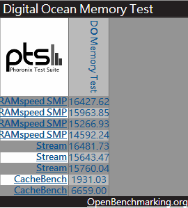 Digital Ocean Memory Test