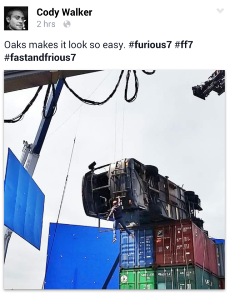 Furious 7 bus drop
