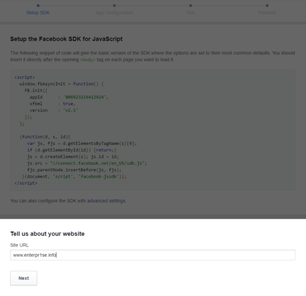 facebook create app id