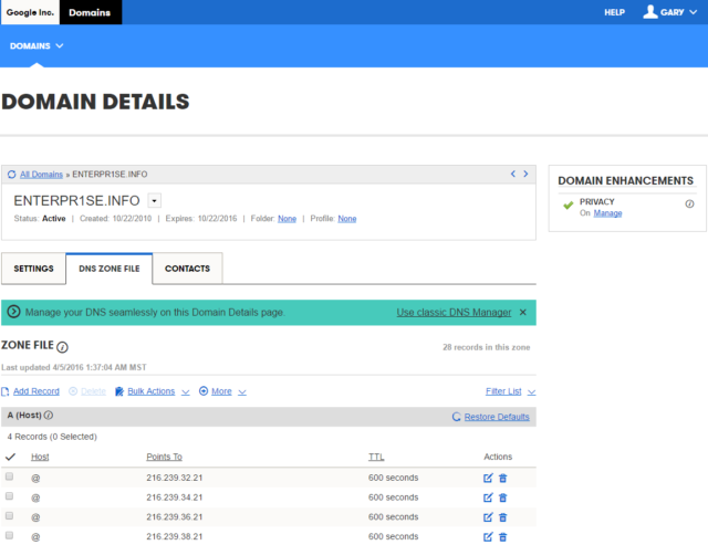 blogspot custom domain