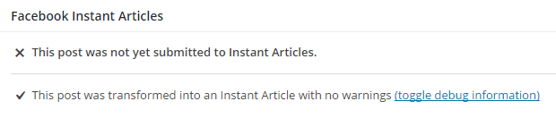wordpress setup facebook instant article