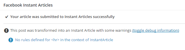 wordpress setup facebook instant article