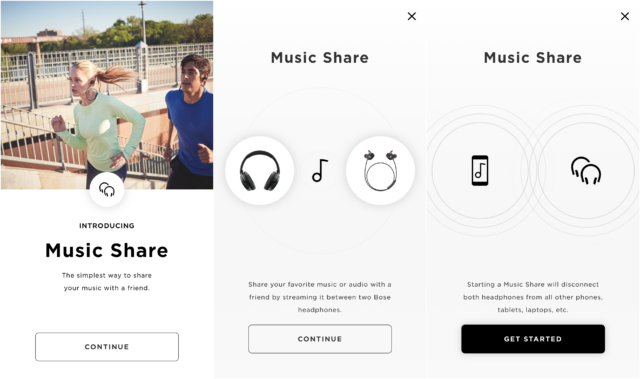 Bose Q35 app share music