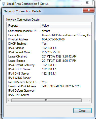 netgear aircard 810s windows 7 usb sharing